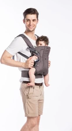 Fillikid Baby Draagzak 4 In 1 Ergonomisch - Buikdrager - Rugdrager - Multifunctioneel - Grijs -Baby Comfort Outlet Winkel 664x1200 3