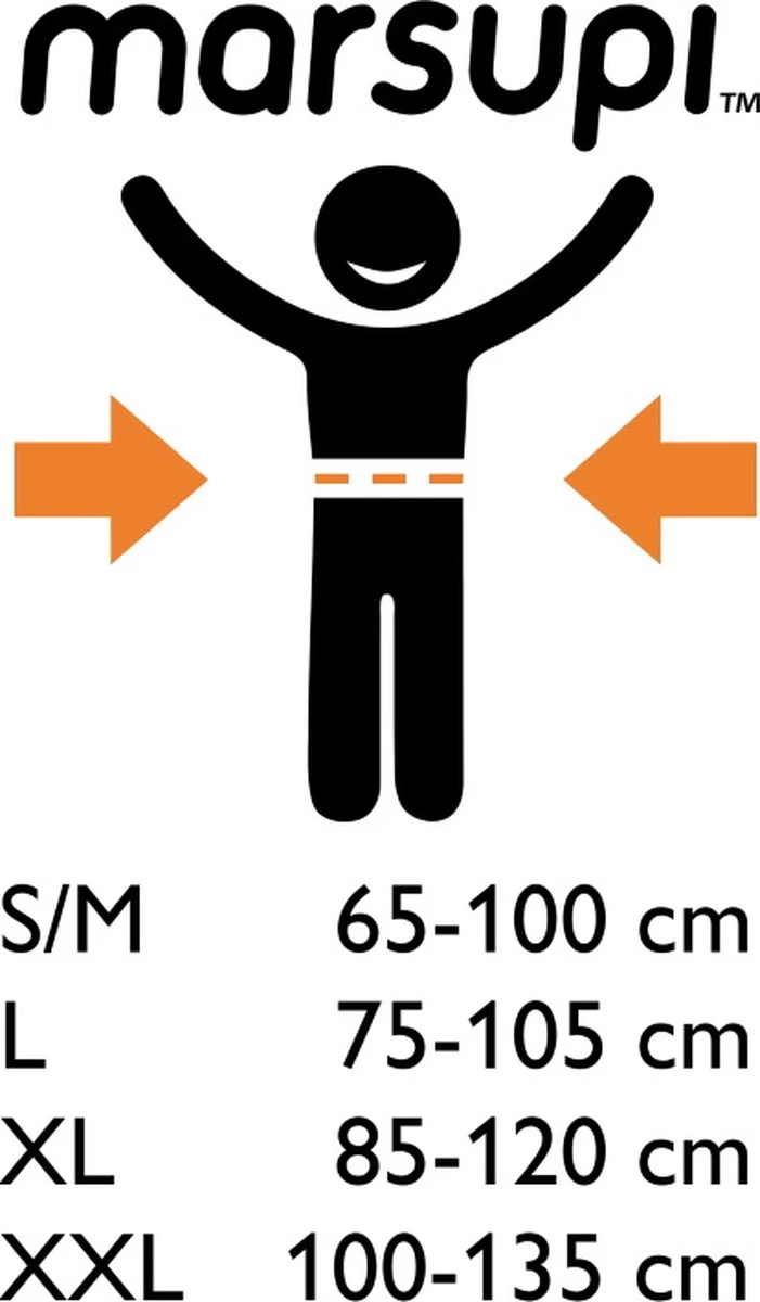 Marsupi Classic Black - Maat XL - Taille 85-120 Cm - Draagzak Baby 3 Marsupi Classic Black - Maat XL - Taille 85-120 Cm - Draagzak Baby - Afbeelding 3