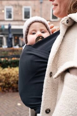ByKay - Draagdoek - Rekbaar - Black - Maat M - Organic Katoen - Stretchy Wrap Deluxe - 3 Jaar - Buik - Heup -Baby Comfort Outlet Winkel 800x1200 104