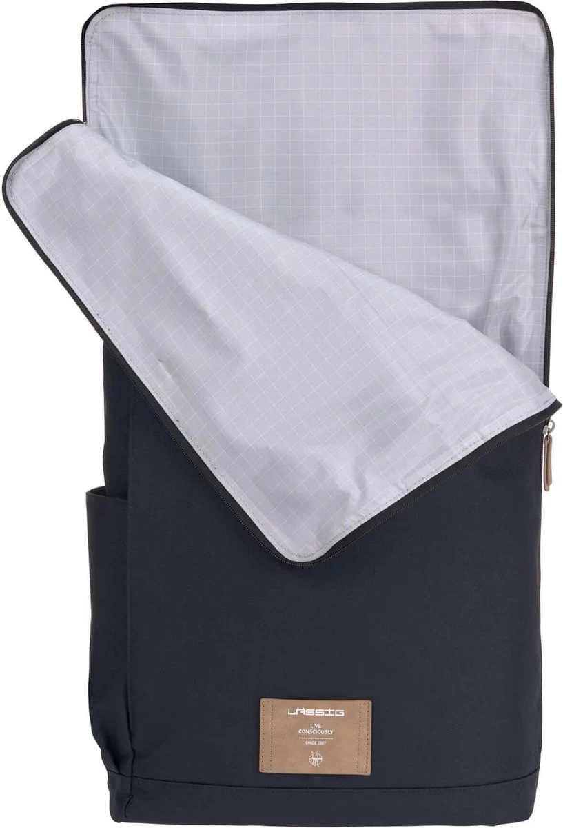 LÄSSIG Luiertas Rolltop Backpack Rugzak Incl Verschoningsmatje - Nacht Blauw 8 LÄSSIG Luiertas Rolltop Backpack Rugzak Incl Verschoningsmatje - Nacht Blauw - Afbeelding 8