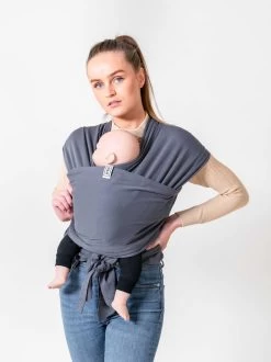 ByKay - Draagdoek - Rekbaar - DonkerGrijs - Antraciet - Maat L - Organic Katoen - Stretchy Wrap Deluxe - 3 Jaar - Buik - Heup -Baby Comfort Outlet Winkel 899x1200 17