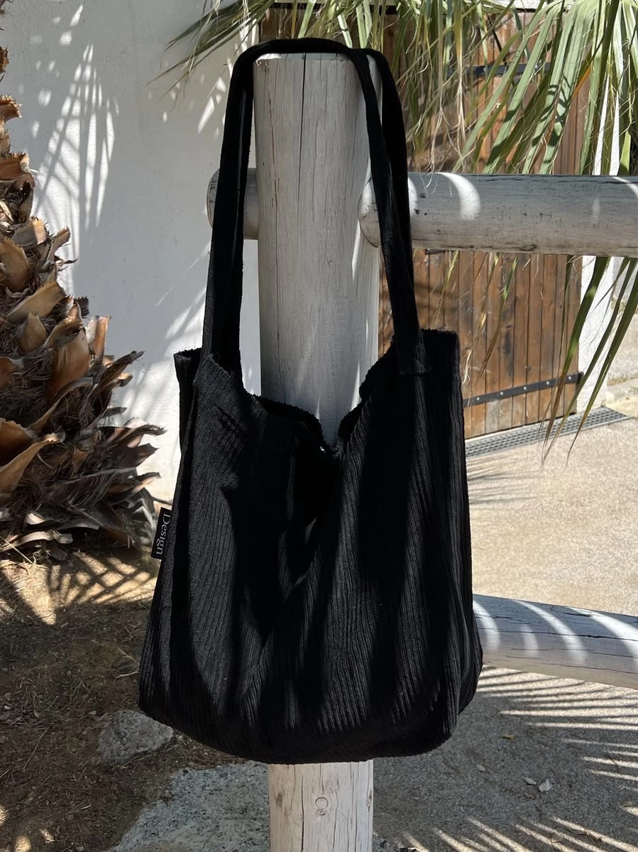 Louka Mom Bag Rib Zwart - Luiertas - Trendy Shopper - Verzorgingstas Baby - Boodschappentas Kinderwagen 3 Louka Mom Bag Rib Zwart - Luiertas - Trendy Shopper - Verzorgingstas Baby - Boodschappentas Kinderwagen - Afbeelding 3