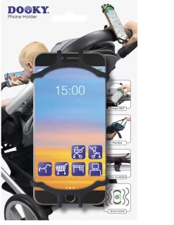 Dooky Telefoonhouder Smartphone Telefoon Houder 360* Rotatie Universeel Kinderwagen Fiets Zwart -Baby Comfort Outlet Winkel 928x1200 2