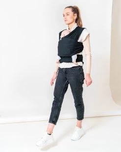 ByKay - Draagdoek - Rekbaar - Black - Maat M - Organic Katoen - Stretchy Wrap Deluxe - 3 Jaar - Buik - Heup -Baby Comfort Outlet Winkel 960x1200 7