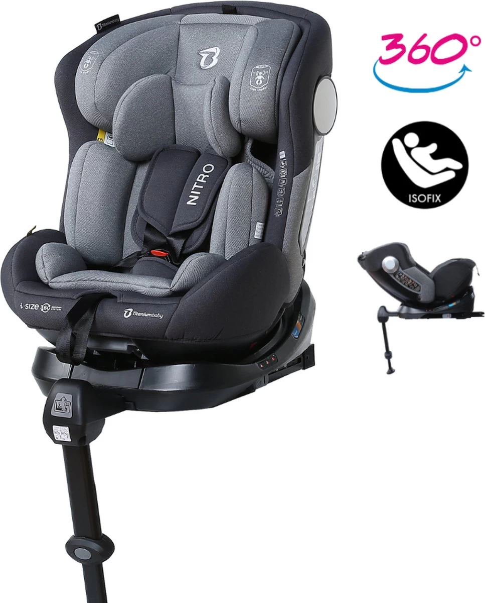 Autostoel Titanium Baby Nitro I-Size 360° 0-1-2-3 Isofix Rotation Grey 1 Autostoel Titanium Baby Nitro I-Size 360° 0-1-2-3 Isofix Rotation Grey
