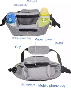 3 In 1 Kinderwagen Tas Universele Wandelwagen | Luiertas Draagtas Reistas Met Fles En Bekerhouder | - Zwart 18 3 In 1 Kinderwagen Tas Universele Wandelwagen | Luiertas Draagtas Reistas Met Fles En Bekerhouder | - Zwart -Baby Comfort Outlet Winkel 972x1200 3