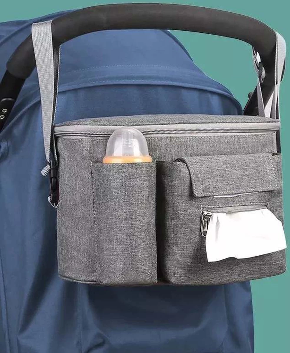 Jinius ® - Kinderwagen Organizer - Buggy Organizer - Luiertas - Kinderwagen Opbergtas - Zwart 5 Jinius ® - Kinderwagen Organizer - Buggy Organizer - Luiertas - Kinderwagen Opbergtas - Zwart - Afbeelding 5